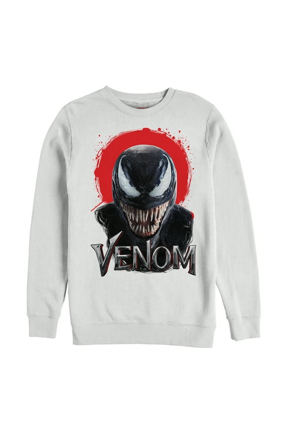 Men's Marvel Venom Film Halo  Sweatshirt White Medium