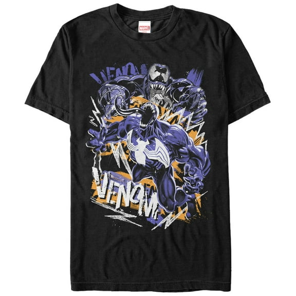 Men's Marvel Venom Graffiti Graphic Tee Black Medium