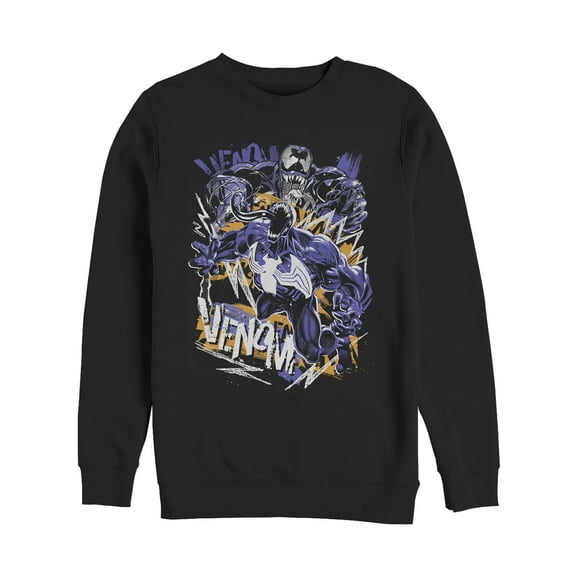 Men's Marvel Venom Graffiti Sweatshirt Black Medium