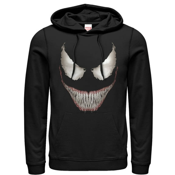 Men's Marvel Venom Grin  Pull Over Hoodie Black Large