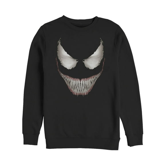 Men's Marvel Venom Grin Sweatshirt Black Large