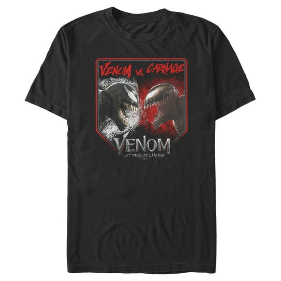 Men's Marvel Venom: Let There be Carnage Battle Time Venom Vs Carnage  Graphic Tee Black Medium