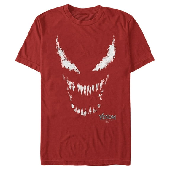 Men's Marvel Venom: Let There be Carnage Big White and Red face Graphic Tee Red Medium