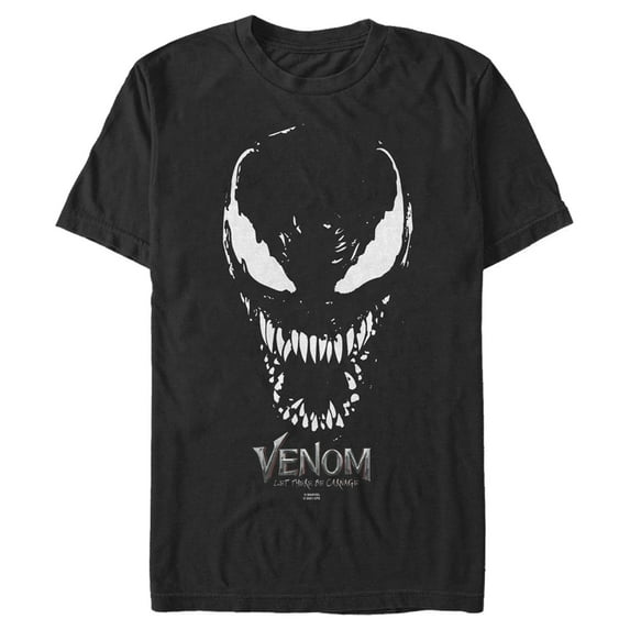 Men's Marvel Venom: Let There be Carnage Big face Logo Graphic Tee Black Medium