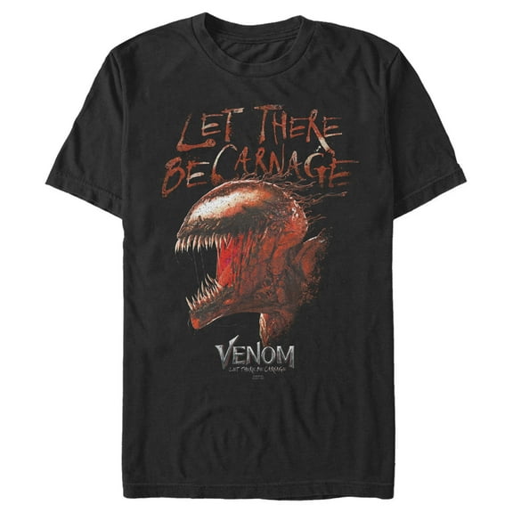 Men's Marvel Venom: Let There be Carnage Red  Graphic Tee Black Medium