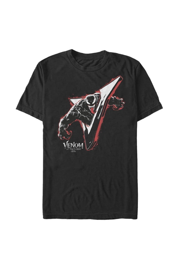 Men's Marvel Venom: Let There be Carnage Shiny V  Graphic Tee Black Small