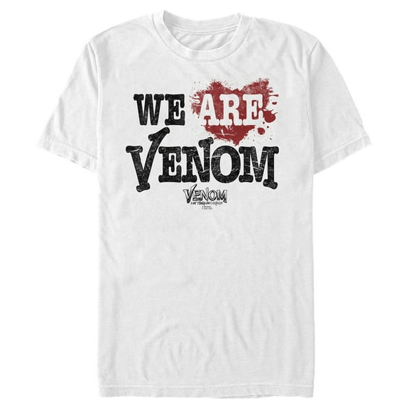 Men's Marvel Venom: Let There be Carnage We are Venom Heart  Graphic Tee White 3X Large
