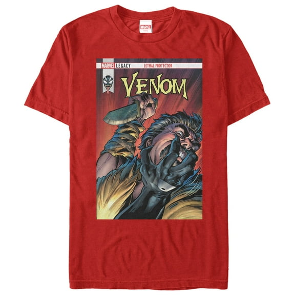Men's Marvel Venom Lethal Protector Dagger Graphic Tee Red 3X Large