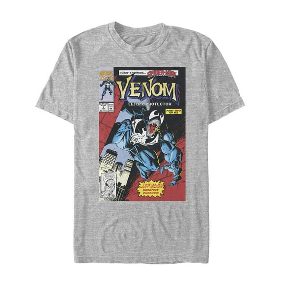 Men's Marvel Venom Lethal Protector Greatest Enemy Graphic Tee Athletic Heather Small