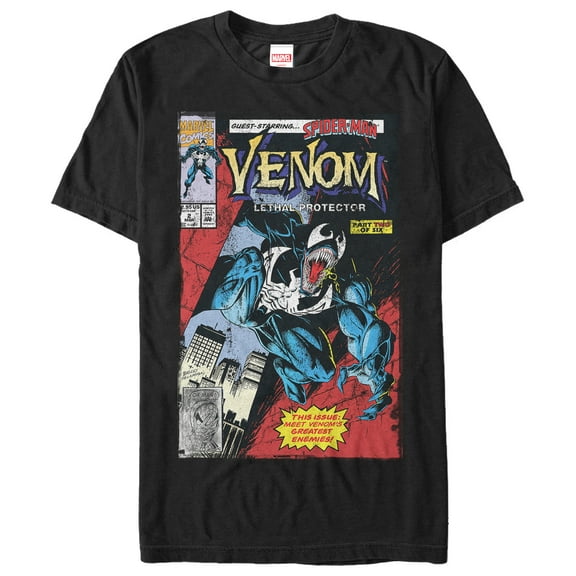 Men's Marvel Venom Lethal Protector Greatest Enemy Graphic Tee Black Medium