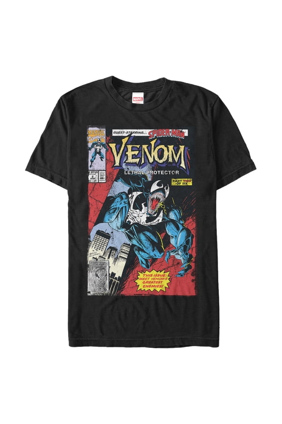 Men's Marvel Venom Lethal Protector Greatest Enemy Graphic Tee Black Small
