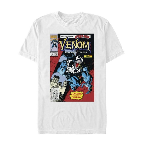 Men's Marvel Venom Lethal Protector Greatest Enemy Graphic Tee White X Large