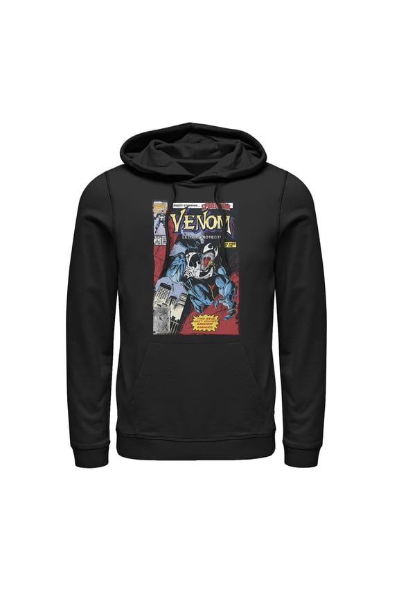 Men's Marvel Venom Lethal Protector Greatest Enemy Pull Over Hoodie Black Small