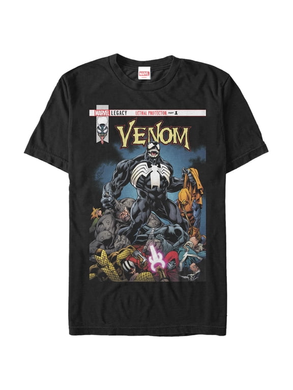 Men's Marvel Venom Lethal Protector Pile Graphic Tee Black 3X Large