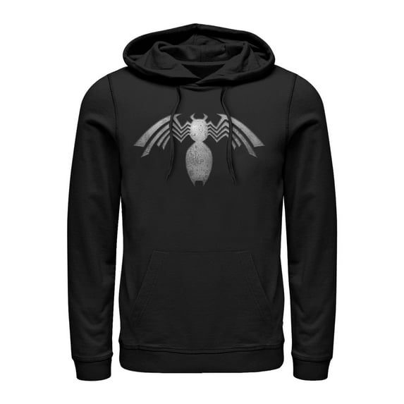 Men's Marvel Venom Logo Pull Over Hoodie Black Small