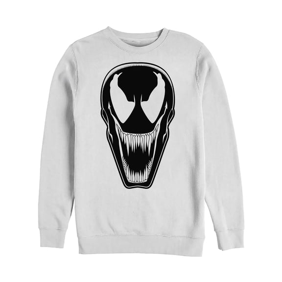 Men's Marvel Venom Modern Face  Sweatshirt White Small