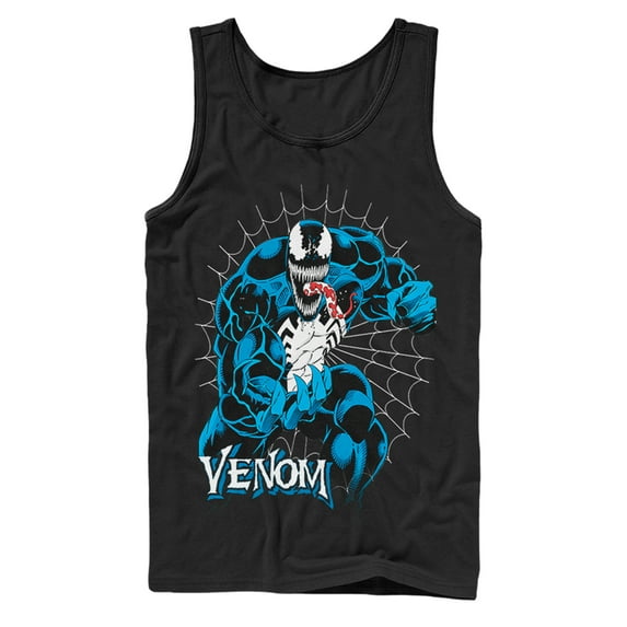 Men's Marvel Venom Retro Web Tank Top Black Medium