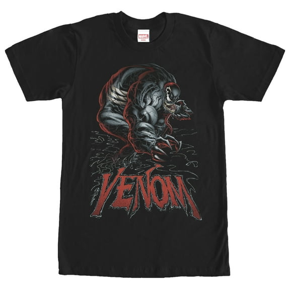 Men's Marvel Venom Scratch  Graphic Tee Black X Large