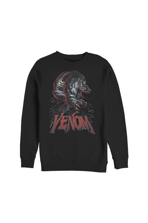 Men's Marvel Venom Scratch Sweatshirt Black Small
