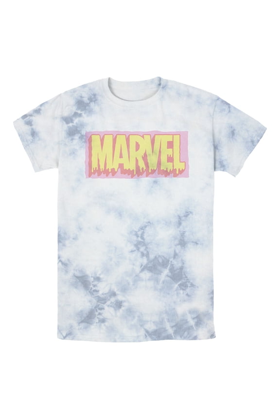 Men's Marvel Vintage Drip Logo  Graphic Tee Tie Dye Medium