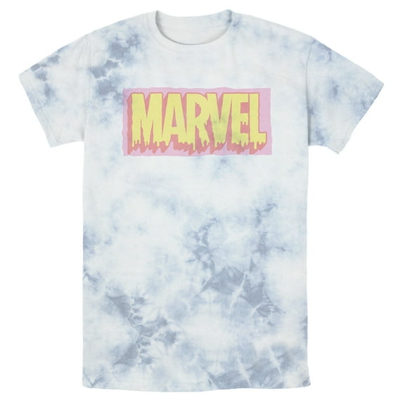 Men's Marvel Vintage Drip Logo  Graphic Tee Tie Dye Small