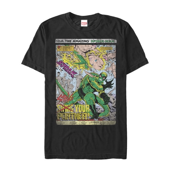 Men's Marvel Vintage Shocker Comic Book  Graphic Tee Black Medium