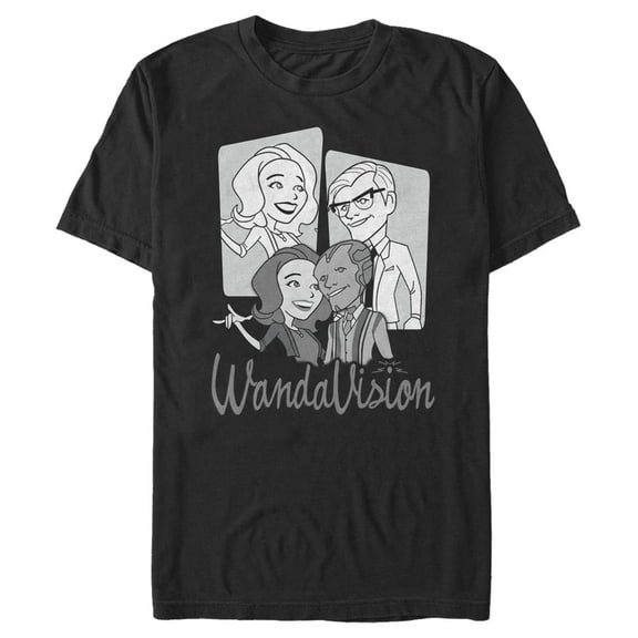 Men's Marvel WandaVision '60s Animated  Graphic Tee Black 2X Large