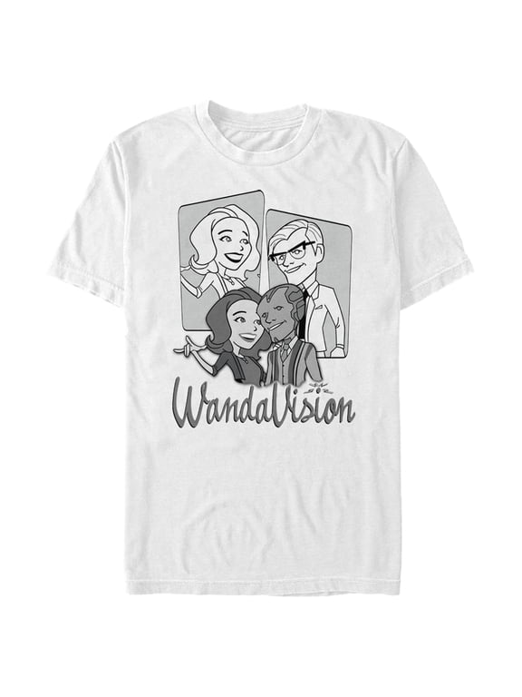 Men's Marvel WandaVision '60s Animated Graphic Tee White Large