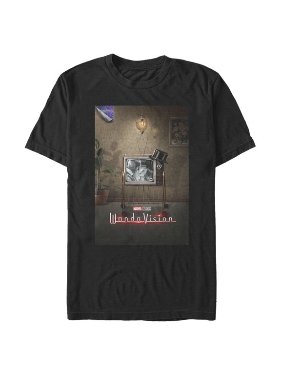 Men's Marvel WandaVision '60s Television Poster Graphic Tee Black X Large