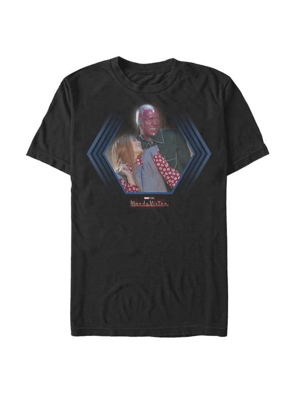 Men's Marvel WandaVision '70s Wanda and Vision Graphic Tee Black 2X Large