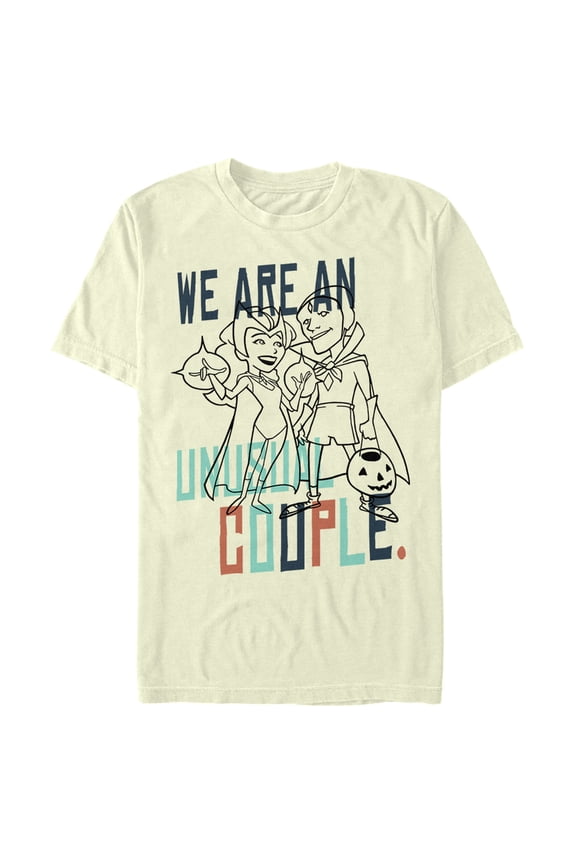 Men's Marvel WandaVision Couple Sketch Graphic Tee Beige 3X Large