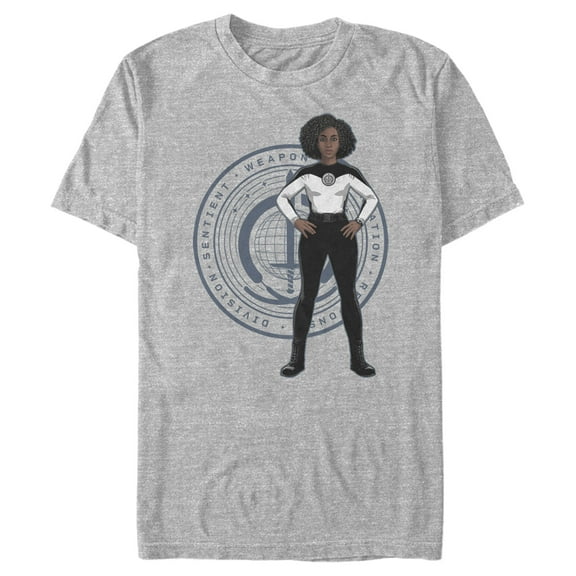 Men's Marvel WandaVision Monica Rambeau S.W.O.R.D Badge  Graphic Tee Athletic Heather Large