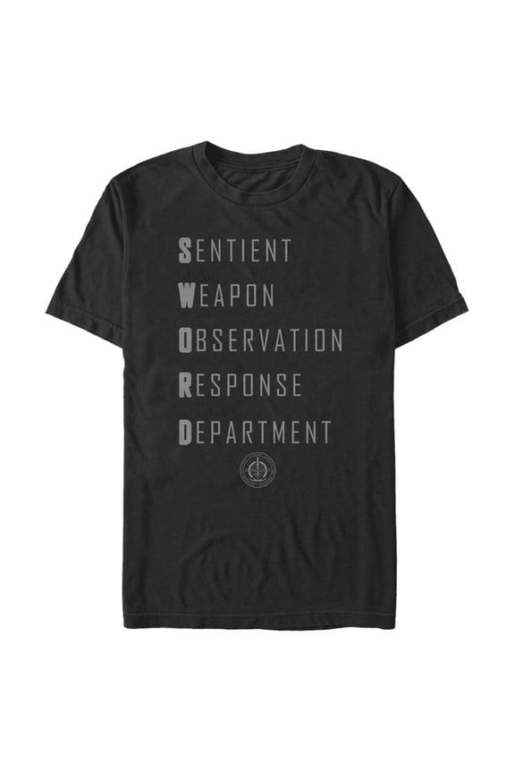 Men's Marvel WandaVision S.W.O.R.D Acronym Logo Graphic Tee Black Large