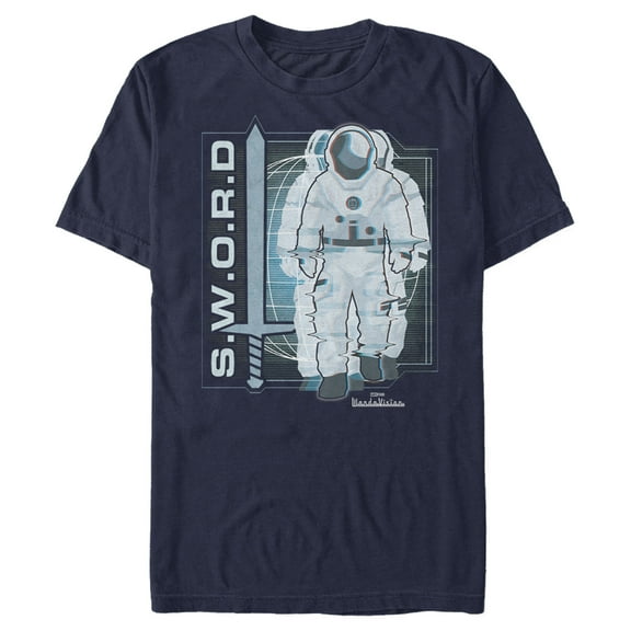 Men's Marvel WandaVision S.W.O.R.D Graphic Tee Navy Blue Large