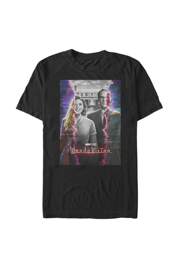 Men's Marvel WandaVision Series Teaser Poster Graphic Tee Black 2X Large