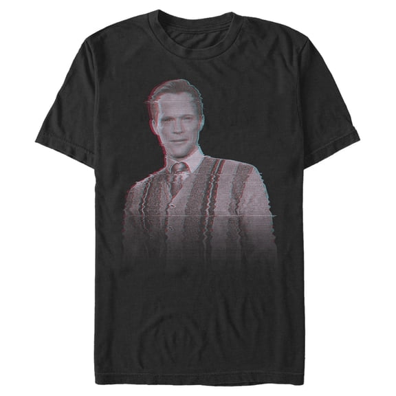 Men's Marvel WandaVision Vision Glitch Graphic Tee Black 3X Large