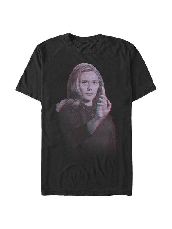 Men's Marvel WandaVision Wanda Glitch Graphic Tee Black 3X Large