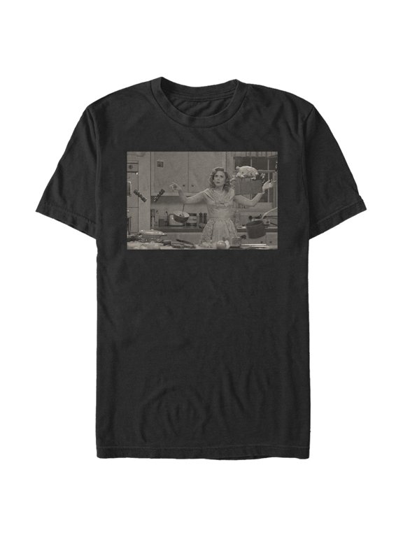 Men's Marvel WandaVision Wanda in the Kitchen Graphic Tee Black 3X Large