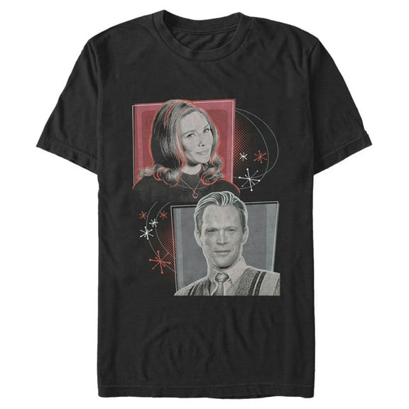 Men's Marvel WandaVision Warped Boxes  Graphic Tee Black 3X Large