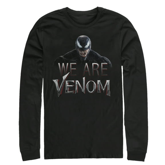 Men's Marvel We Are Venom Film Logo  Long Sleeve Shirt Black Large