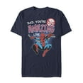 thumbnail image 1 of Men's Marvel Webbed Spider-Man Amazing Dad  Graphic Tee Navy Blue 3X Large, 1 of 4