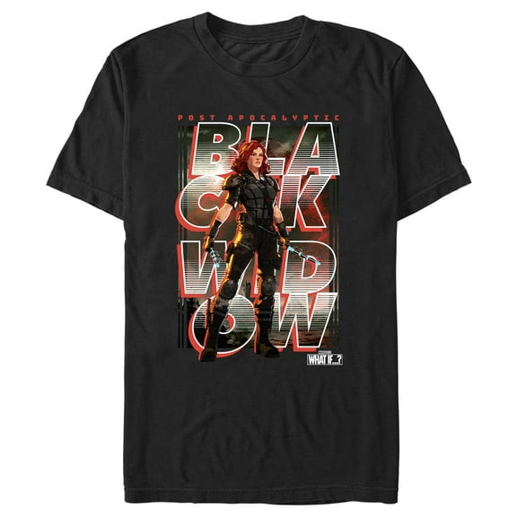 Men's Marvel What if…? Apocalypse Black Widow  Graphic Tee Black Large