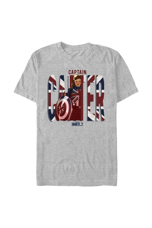 Men's Marvel What if…? Captain Carter Graphic Tee Athletic Heather 3X Large