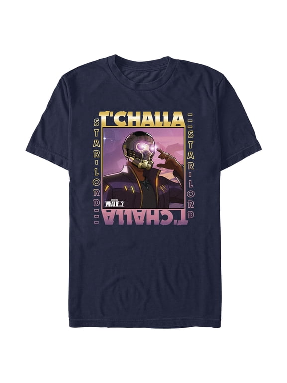 Men's Marvel What if…? T'Challa Graphic Tee Navy Blue 2X Large