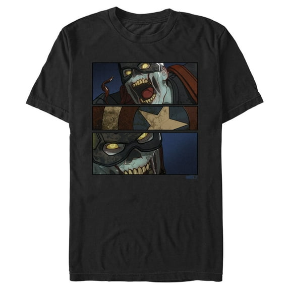 Men's Marvel What if…? Zombie Captain America Graphic Tee Black Small