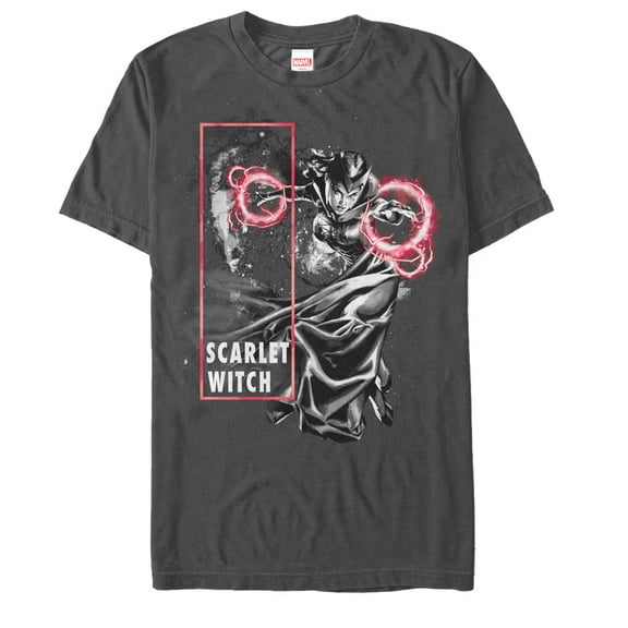 Men's Marvel Witch Flight  Graphic Tee Charcoal Large