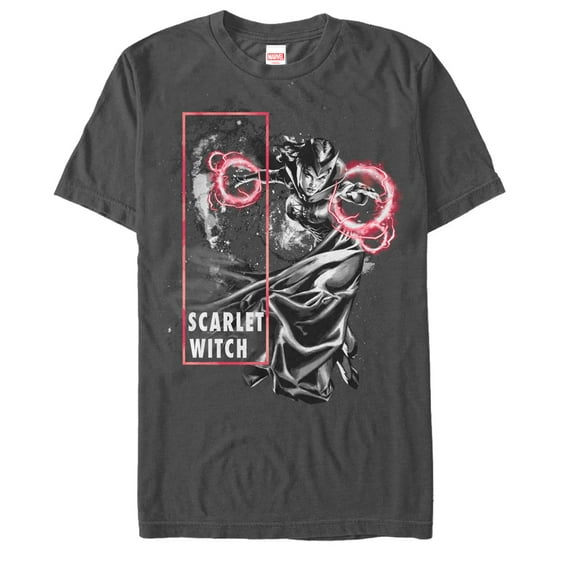 Men's Marvel Witch Flight Graphic Tee Charcoal Small