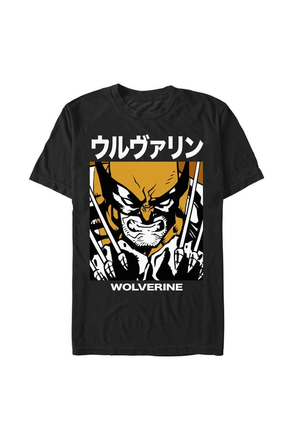 Men's Marvel Wolverine Portrait Poster Graphic T-Shirt
