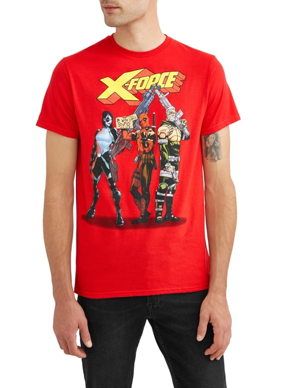 Men's Marvel X-Force Trio "Group Shot" Short Sleeve Graphic Tee