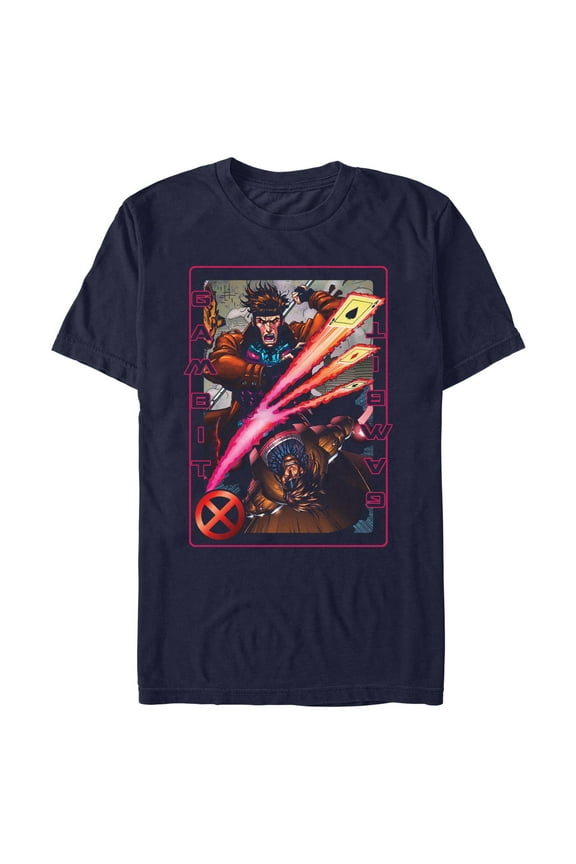 Men's Marvel X-Men '97 Gambit Neon Card Graphic T-Shirt